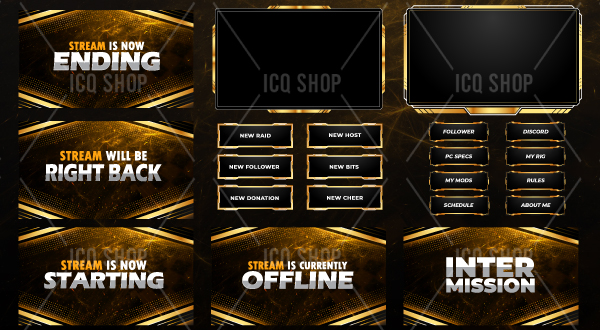 Golden Elegance: Static Overlay Pack