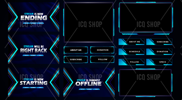 Cyber Glow : Stream Overlay Pack