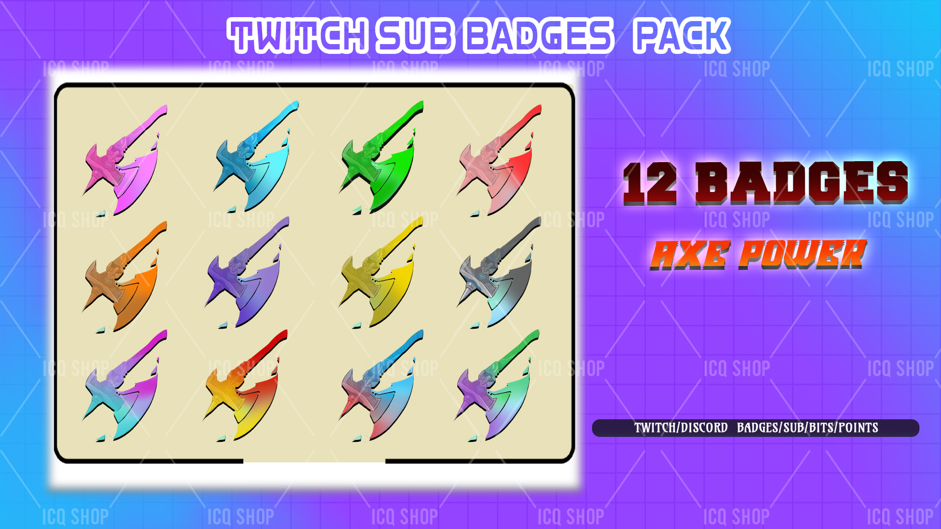 Axe Power Sub Badges
