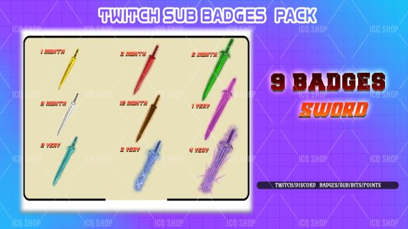 Legendary Sword Sub Badge Pack
