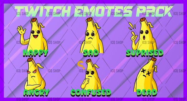 Peely Fortnite Chibi Emotes Pack – Set of 6